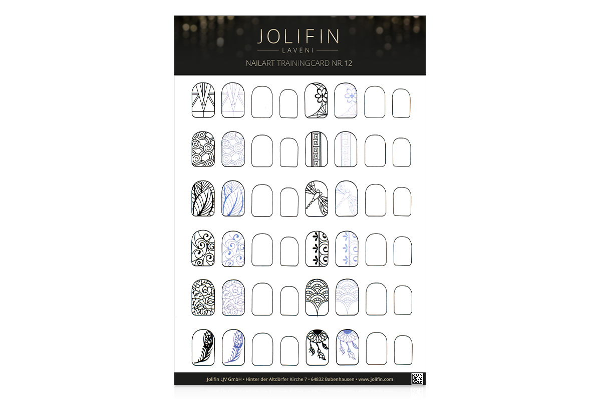 Jolifin LAVENI Nailart Trainingcard Nr. 12