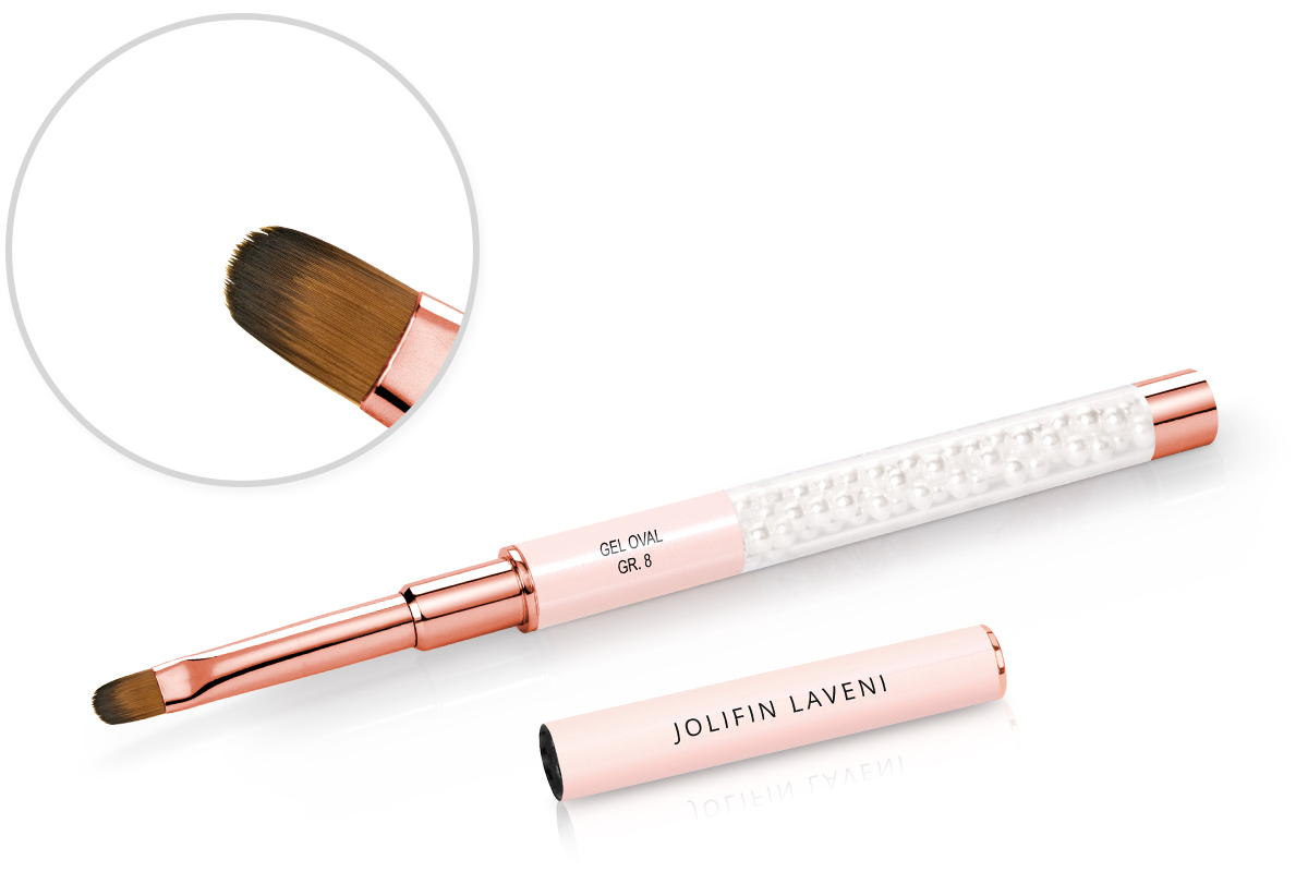 Jolifin LAVENI Pearly Pinsel Nude - Gel oval Gr. 8