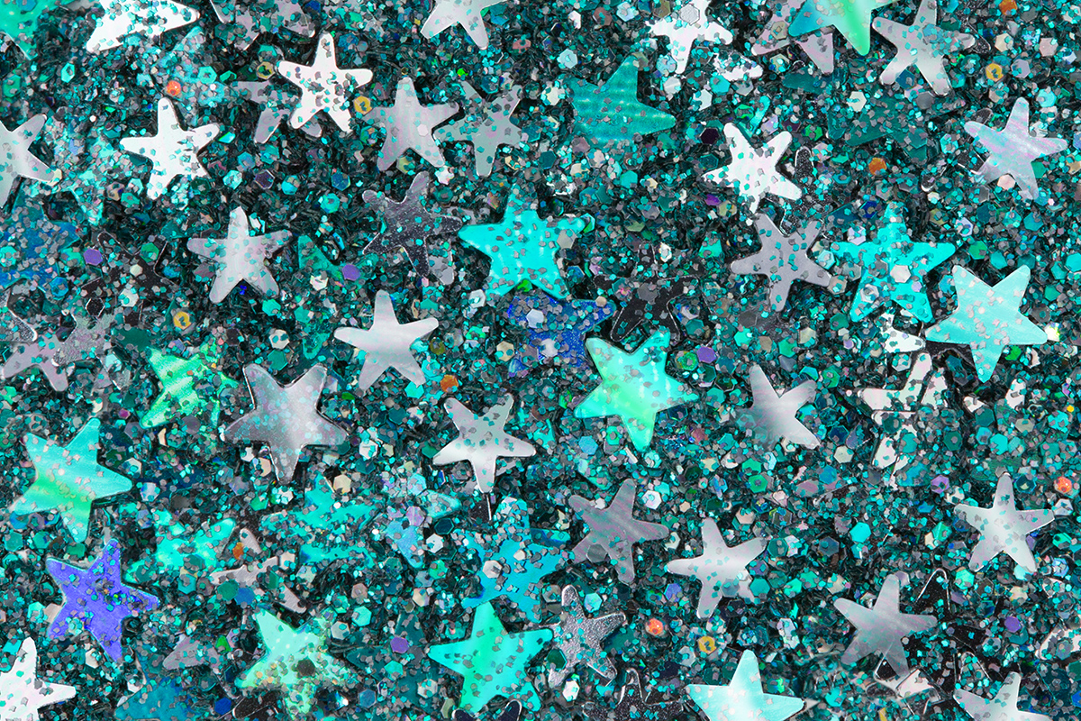 Jolifin Glitter Stars petrol-grey