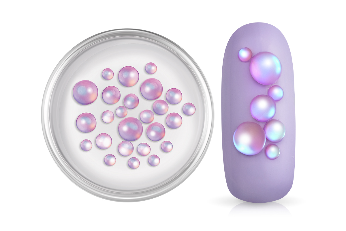 Jolifin Halbperlen - Bubbles purple
