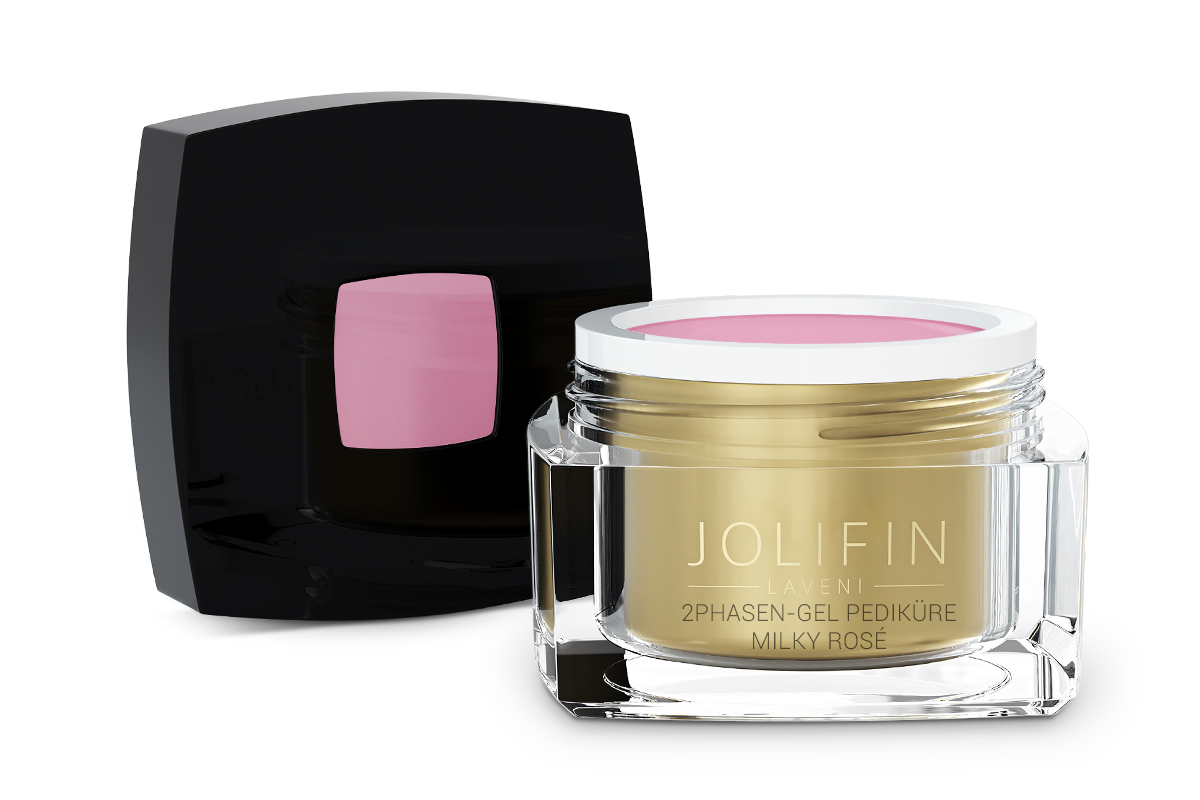 Jolifin LAVENI - 2 Phasen-Gel Pediküre milky rosé 30ml