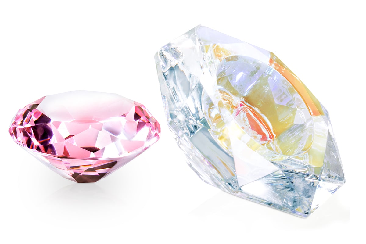 Jolifin Glasbehälter - big diamond pink