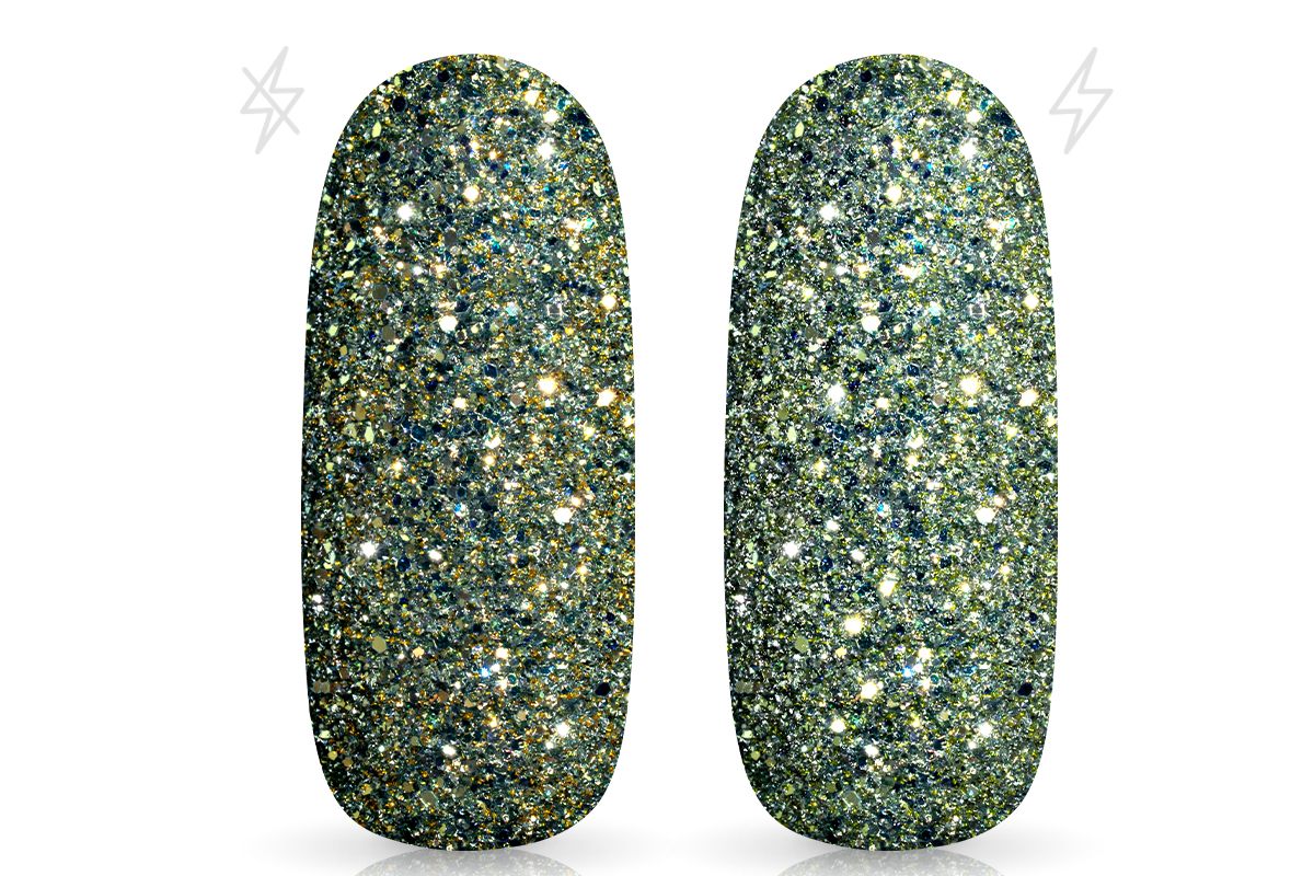 Jolifin LAVENI FlashOn Glitterpuder - golden green