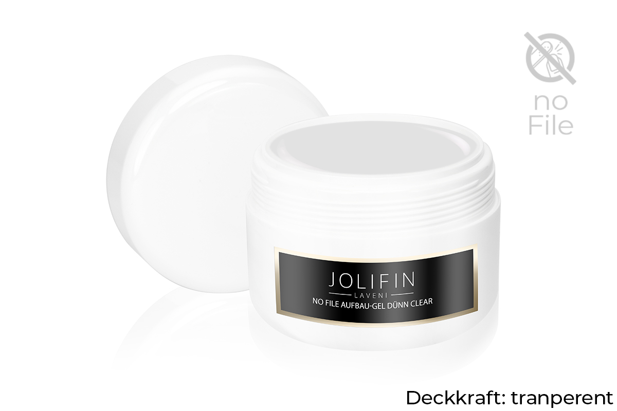 Jolifin LAVENI Refill - No File Aufbau-Gel dünn clear 250ml
