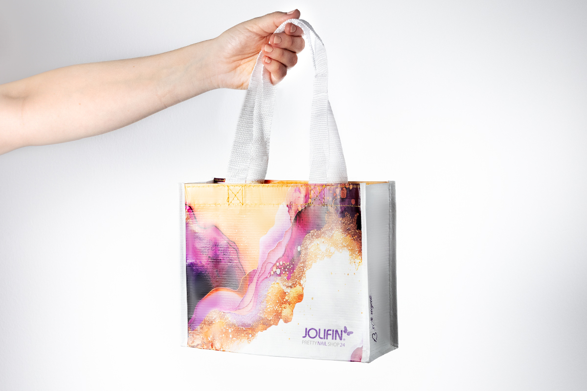 Jolifin Shopping-Bag XS - marble pink