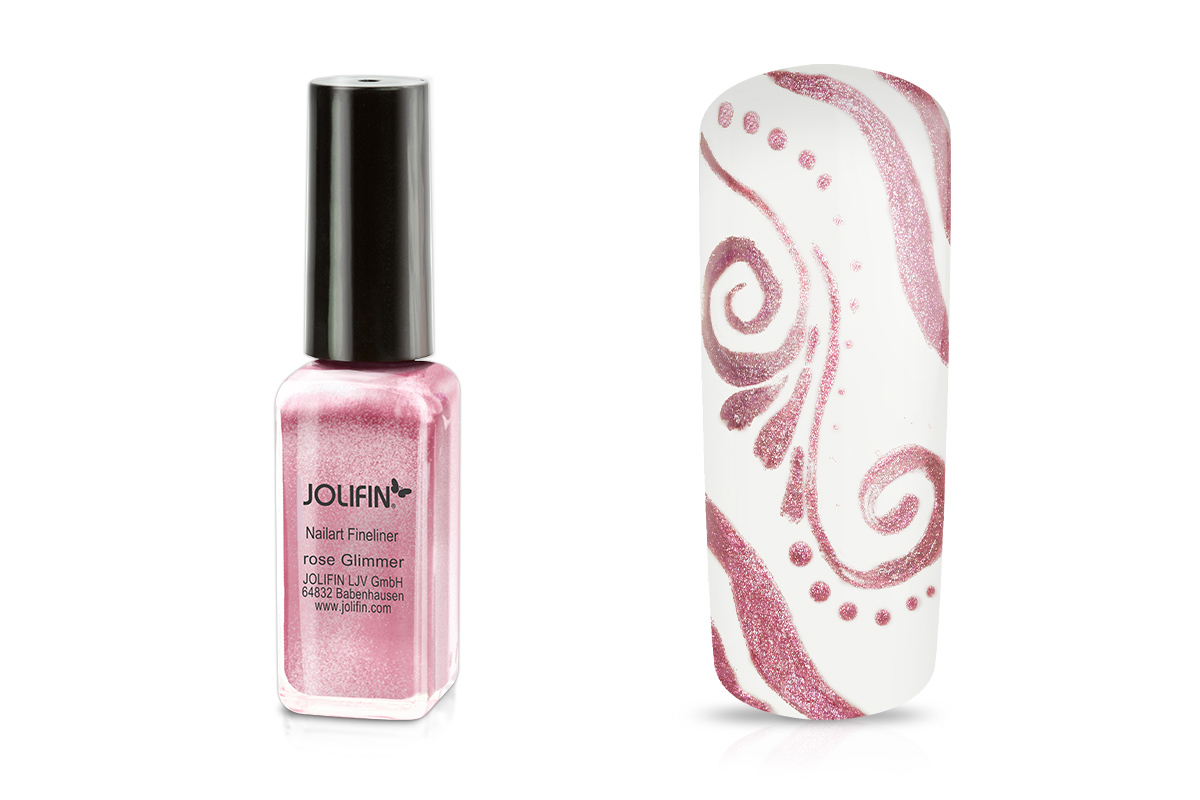 Jolifin Nailart Fineliner rose Glimmer 10ml