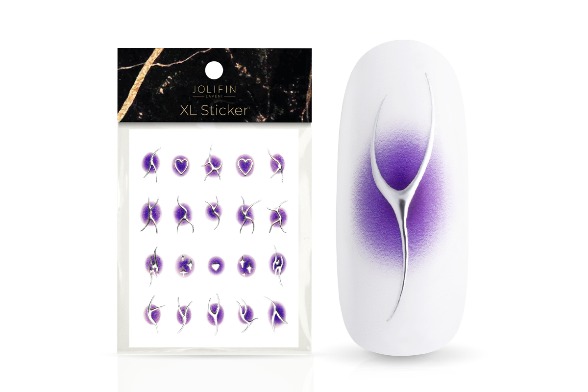 Jolifin LAVENI XL Sticker - silver aura purple