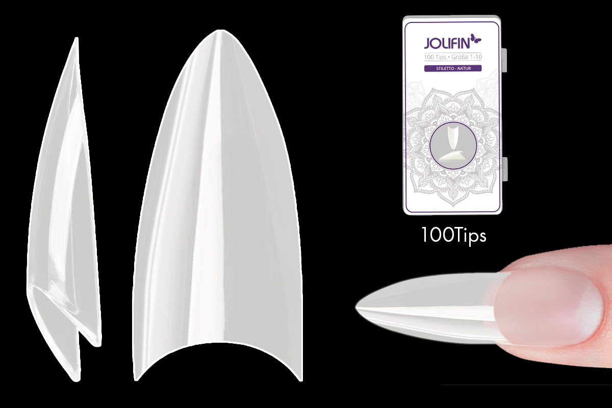 Jolifin 100er Tipbox Stiletto natur