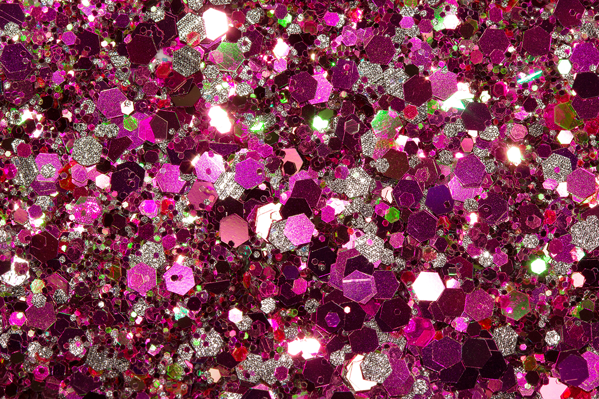 Jolifin LAVENI Chameleon Glittermix - silver-rosy