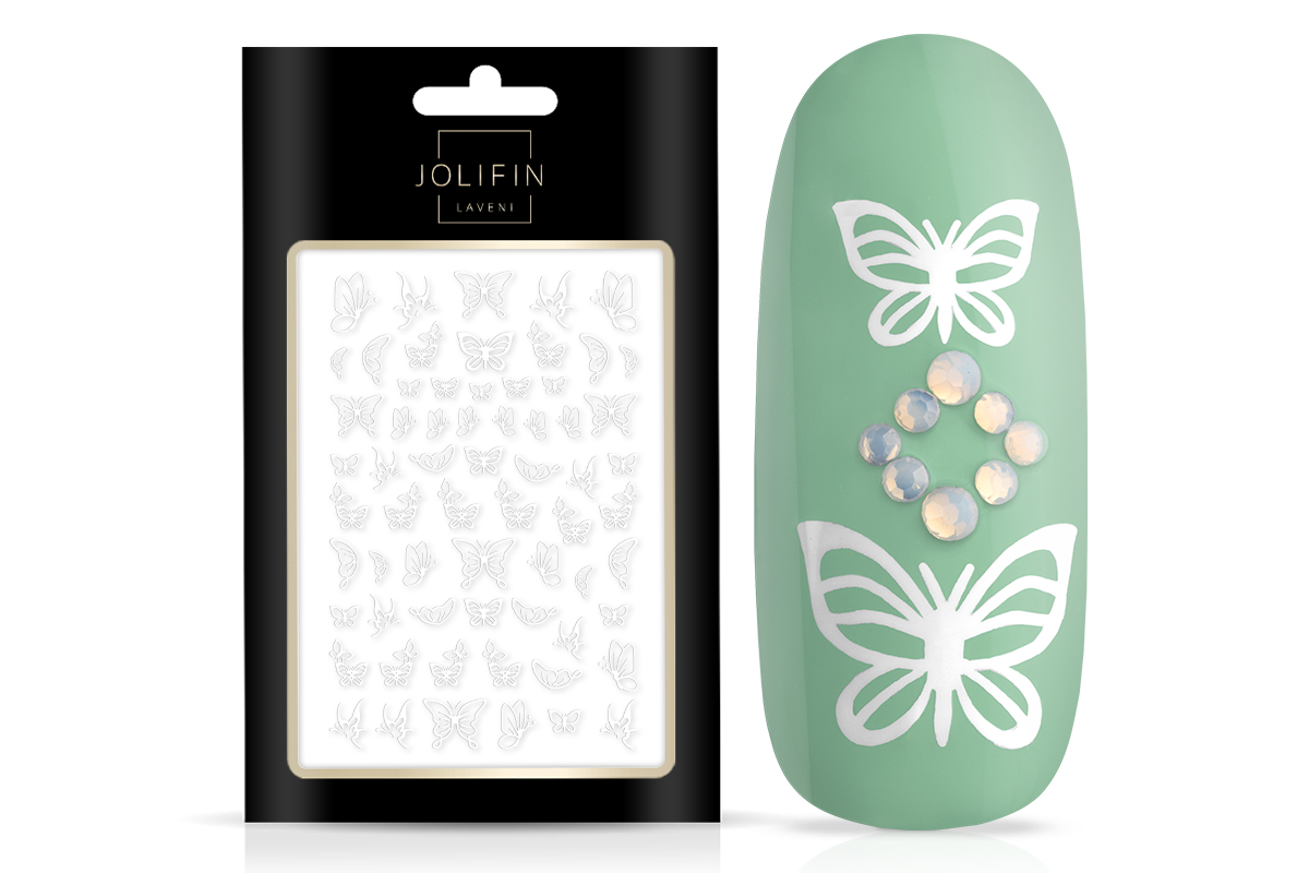Jolifin LAVENI XL Sticker - Butterfly white 1