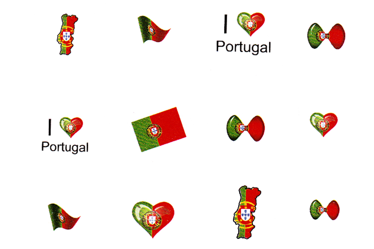 Jolifin Länder Nailart Tattoo - Portugal