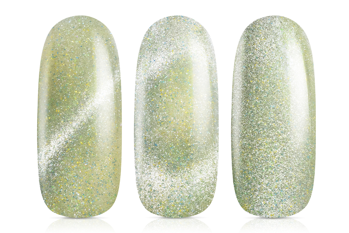 Jolifin LAVENI Shellac - Cat-Eye super shine pastell-green 10ml