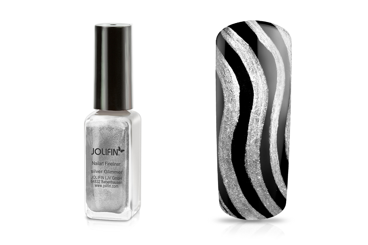 Jolifin Nailart Fineliner silver Glimmer 10ml