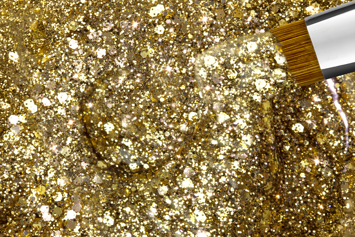 Jolifin LAVENI Colour Gel - gold Glitter 5ml