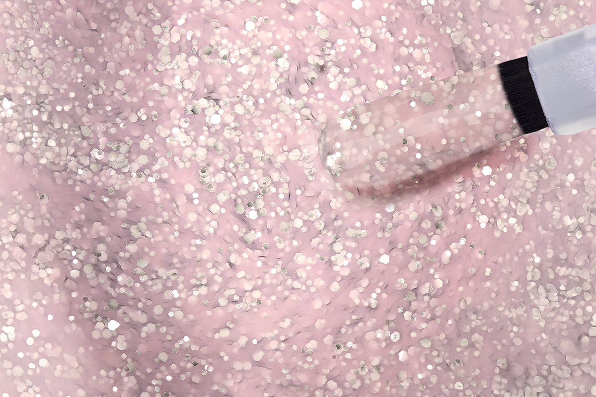Jolifin LAVENI Shellac - hypnotizing lavender Glitter 10ml