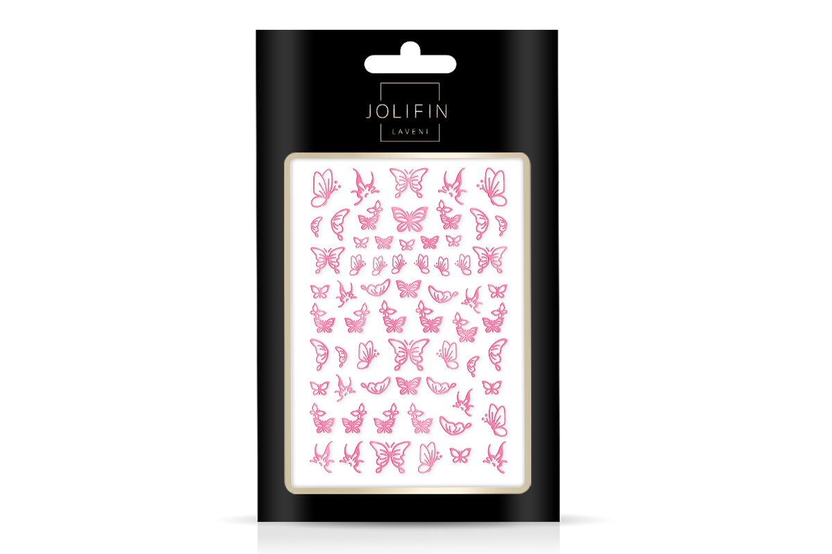 Jolifin LAVENI XL Sticker - Butterfly rosé