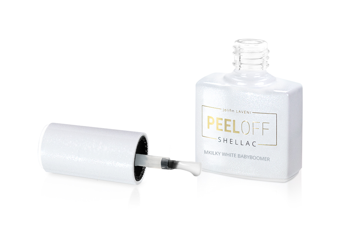 Jolifin LAVENI Shellac PeelOff - milky white babyboomer 10ml