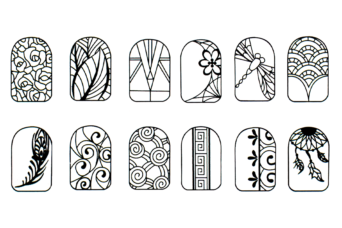 Jolifin LAVENI Nailart Trainingcard Nr. 12