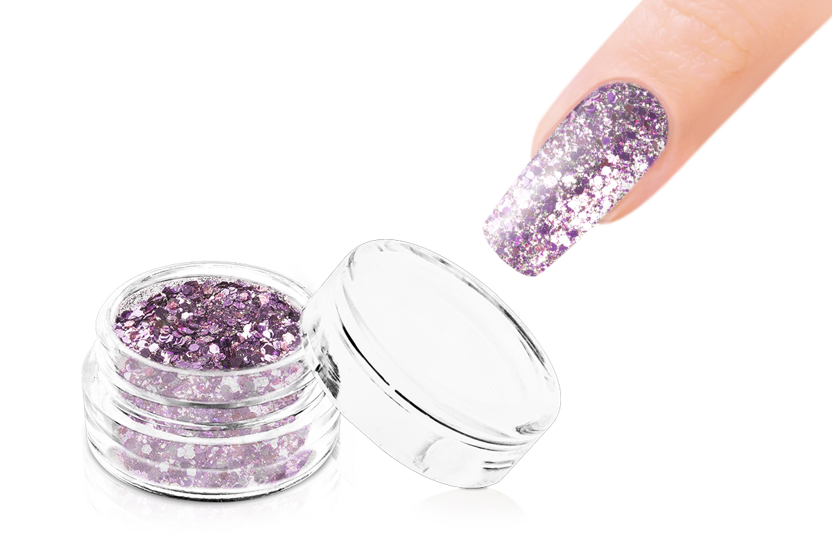 Jolifin LAVENI Glitterpuder Silver Glam - rosy