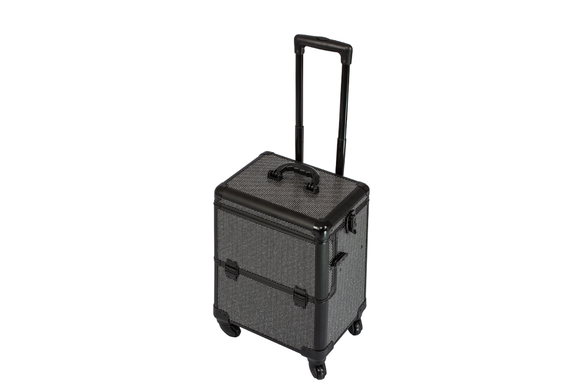 Jolifin Trolley Koffer schwarz Glitter