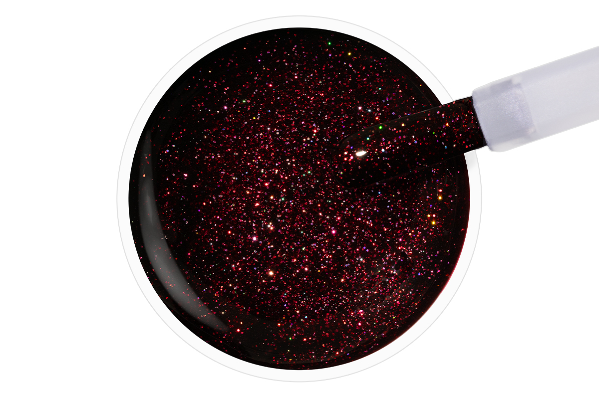 Jolifin LAVENI Shellac - red galaxy shine 10ml