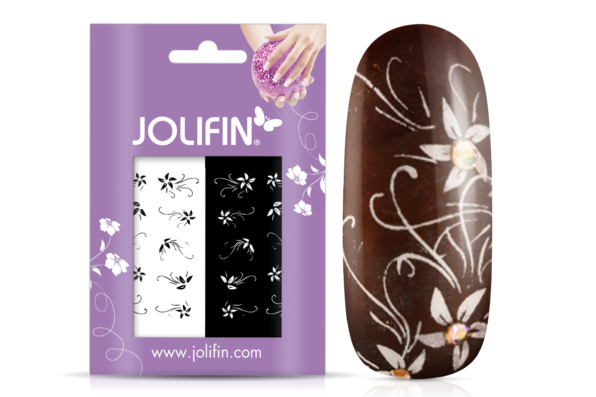 Jolifin Nailart Tattoo black and white Nr. 4