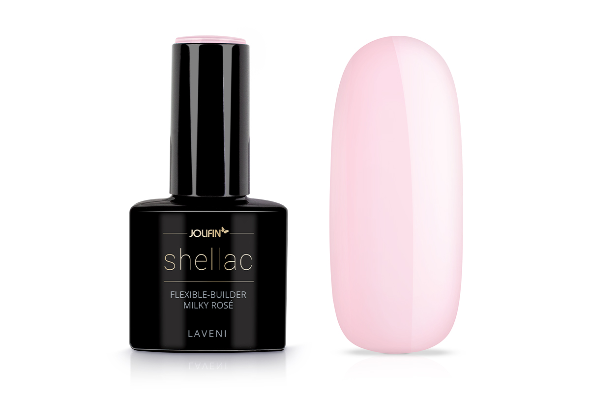 Jolifin LAVENI Shellac - flexible-builder milky rosé 10ml