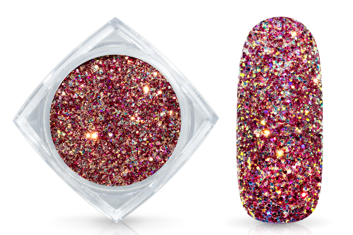 Jolifin Glitterpuder - hologramm raspberry