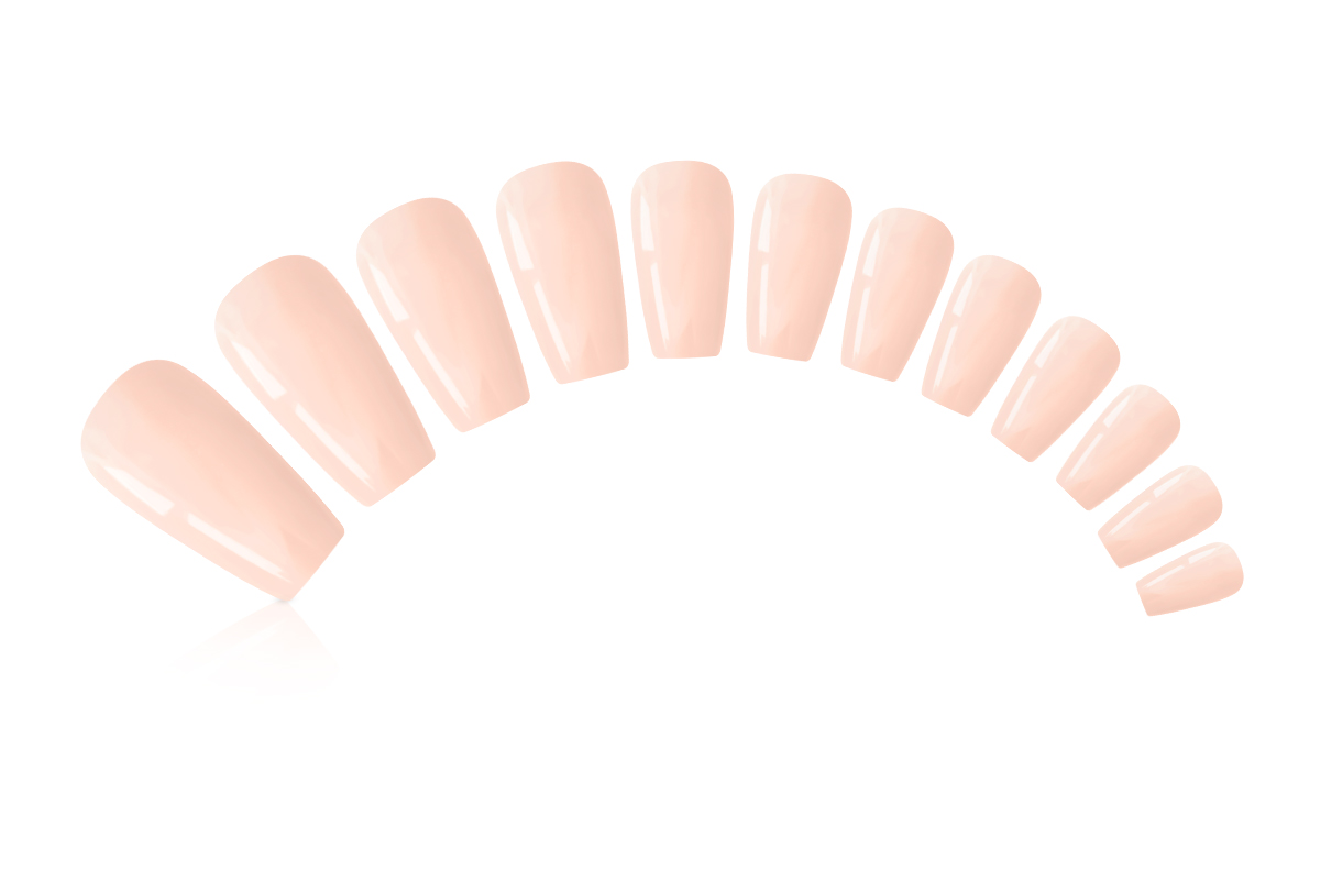 Jolifin 150er Tipbox Press-On Coffin - short milky nude