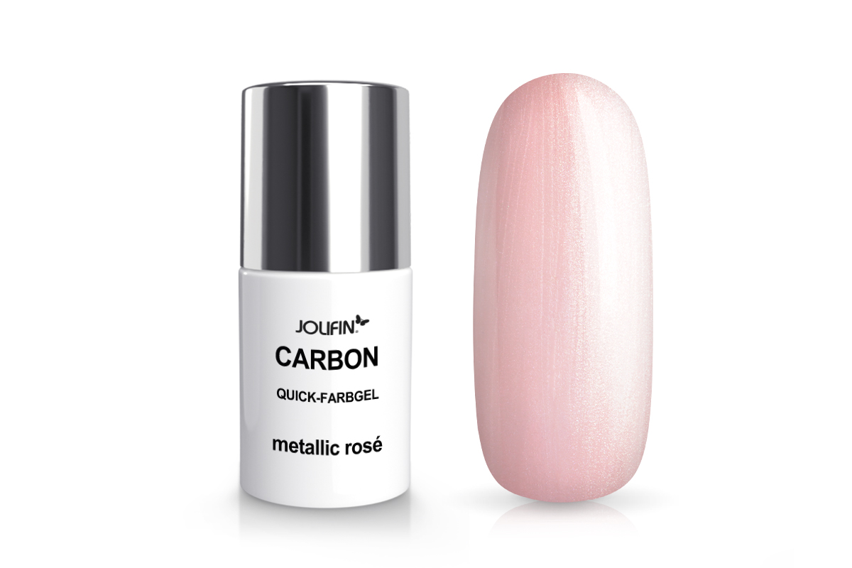 Jolifin Carbon Quick-Farbgel - metallic rosé 11ml