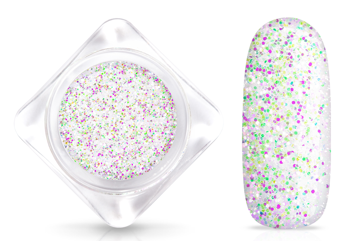 Jolifin White Mermaid Glitter - pink-green