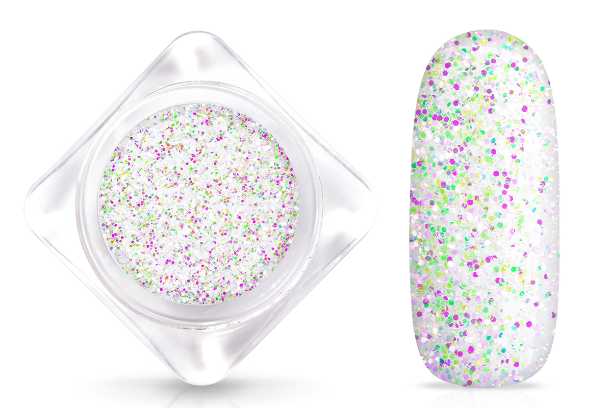 Jolifin White Mermaid Glitter - pink-green