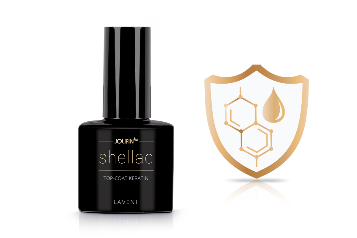 Jolifin LAVENI Shellac - Top-Coat Keratin 10ml