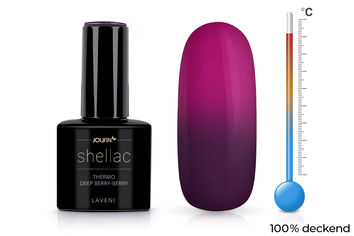 Jolifin LAVENI Shellac - Thermo deep berry-berry 10ml