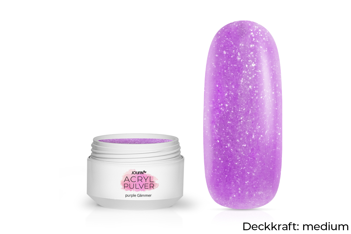Jolifin Acryl Farbpulver - purple Glimmer 5g