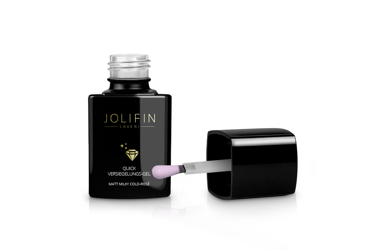 Jolifin LAVENI Quick Versiegelungs-Gel matt - milky cold-rosé 11ml