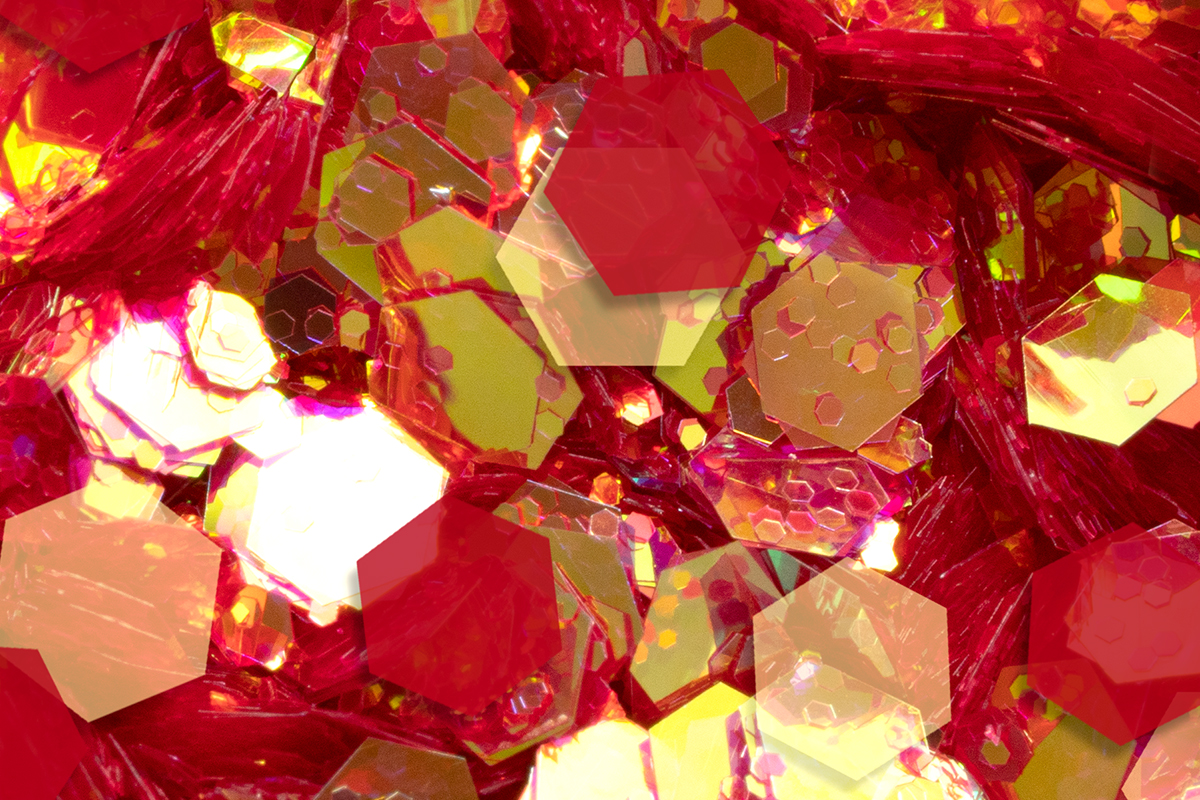 Jolfin Hexagon Glittermix - mermaid peach