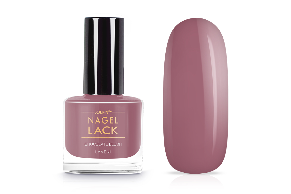 Jolifin LAVENI Nagellack - chocolate blush 9ml