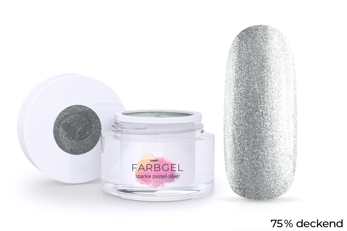 Jolifin Farbgel sparkle pastell-silver 5ml