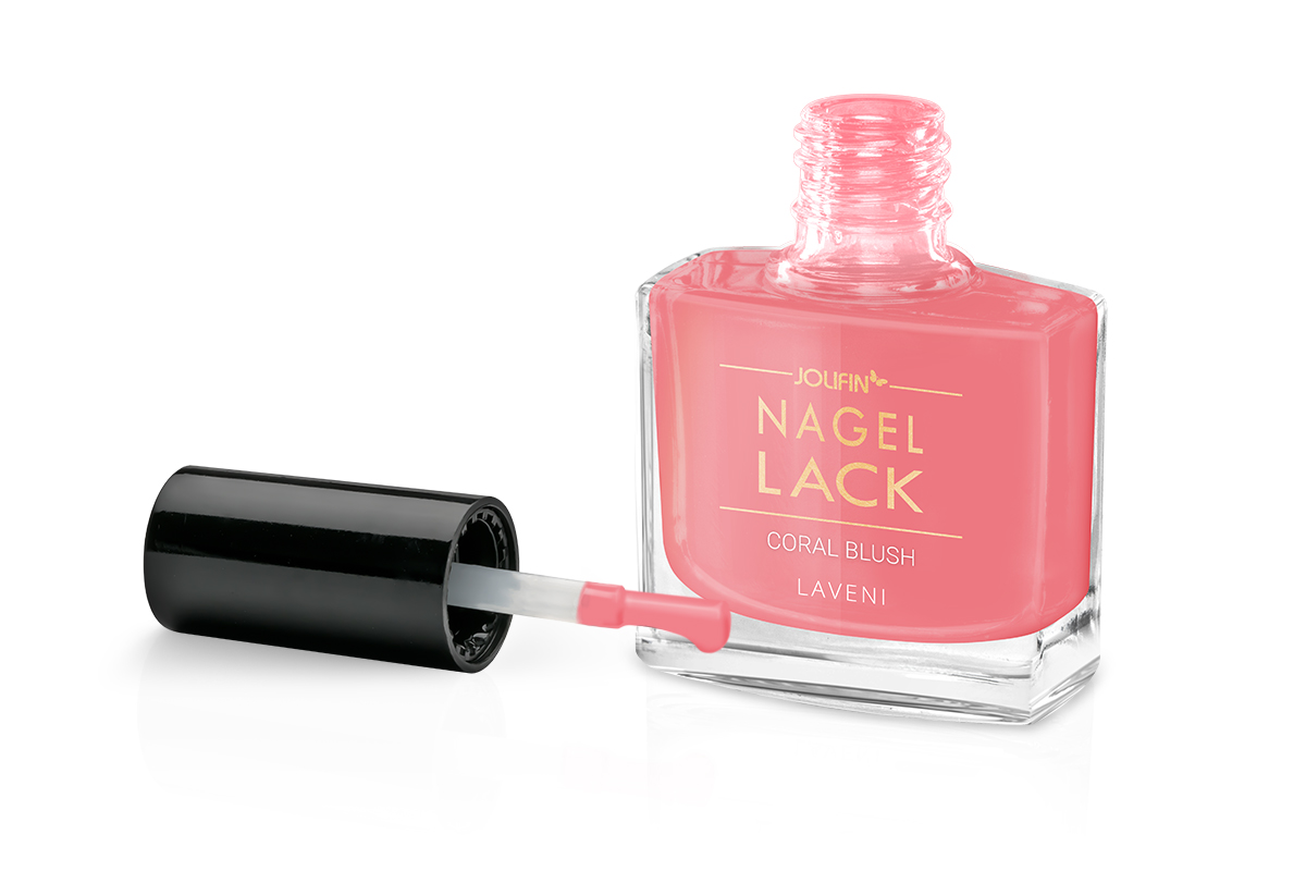 Jolifin LAVENI Nagellack - coral blush 9ml