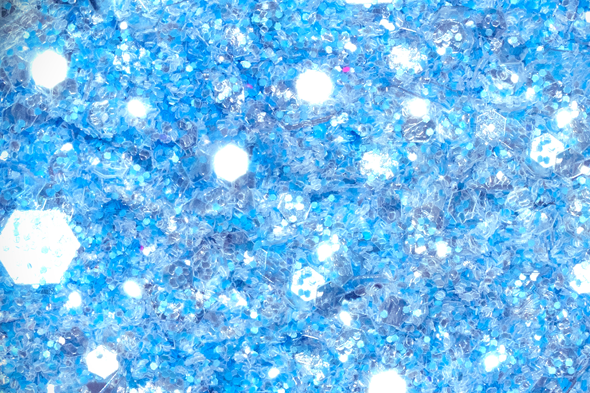 Jolifin LAVENI Crystal Glitter - pastell neon-blue