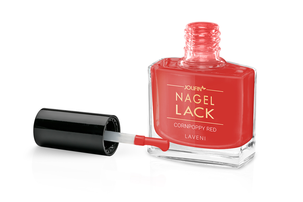 Jolifin LAVENI Nagellack - cornpoppy red 9ml