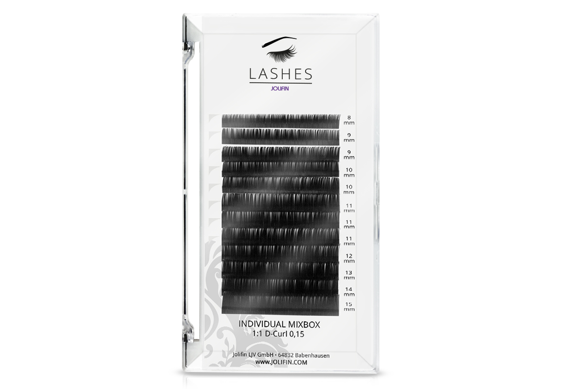 Jolifin Lashes - MixBox - 1:1 D-Curl 0,15