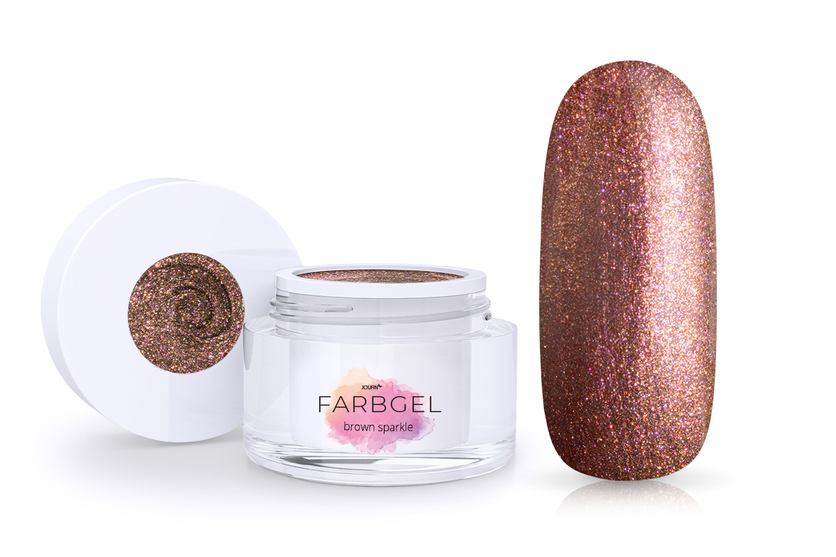 Jolifin Farbgel brown sparkle 5ml