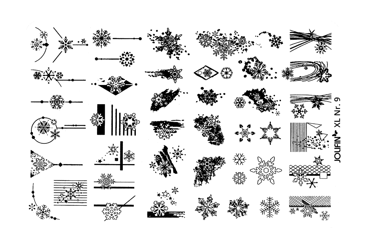 Jolifin Stamping-Schablone XL - Nr. 9