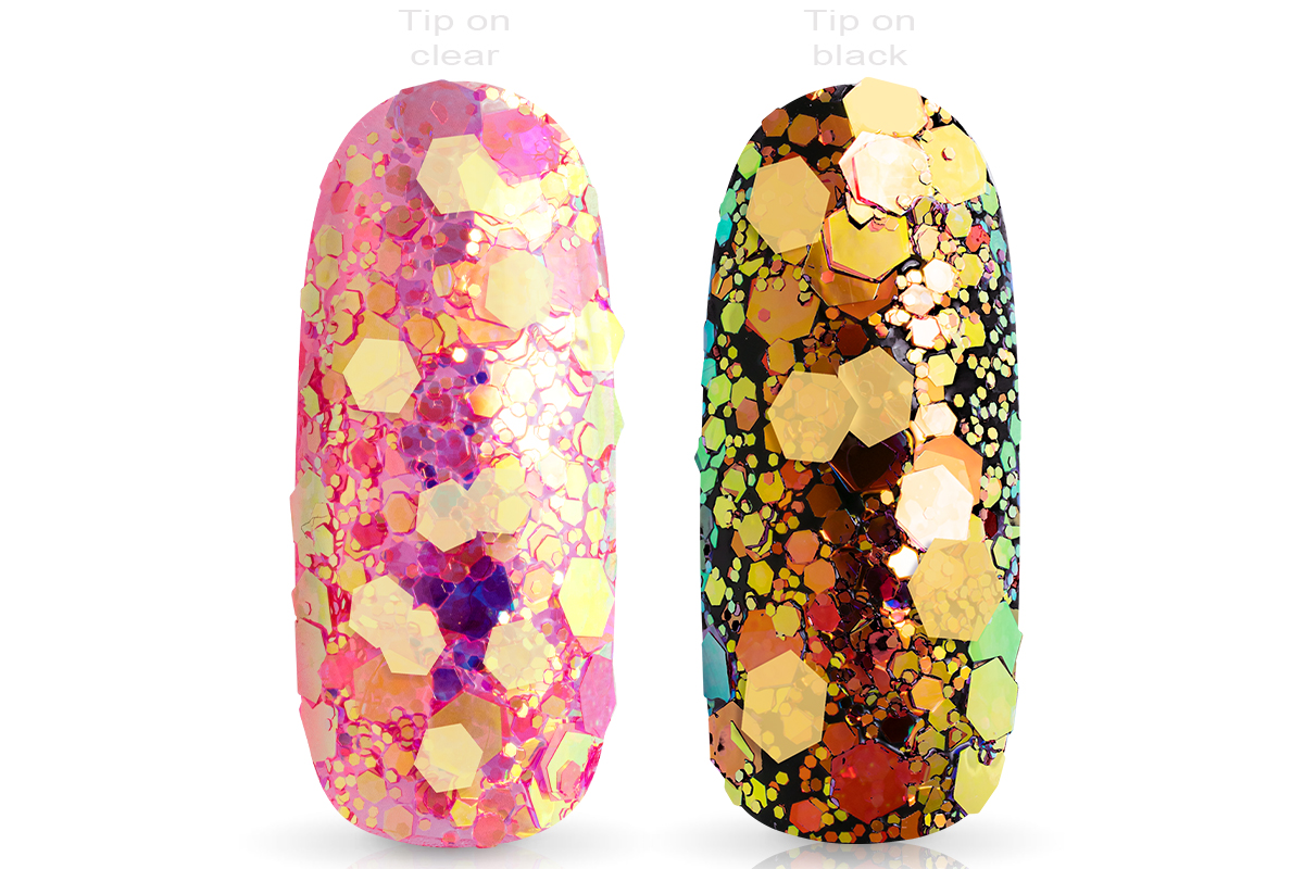 Jolfin Hexagon Glittermix - mermaid peach