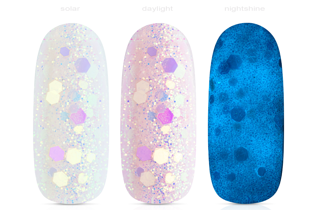 Jolifin LAVENI Solar & Nightshine Glitter - rosy-babyblue
