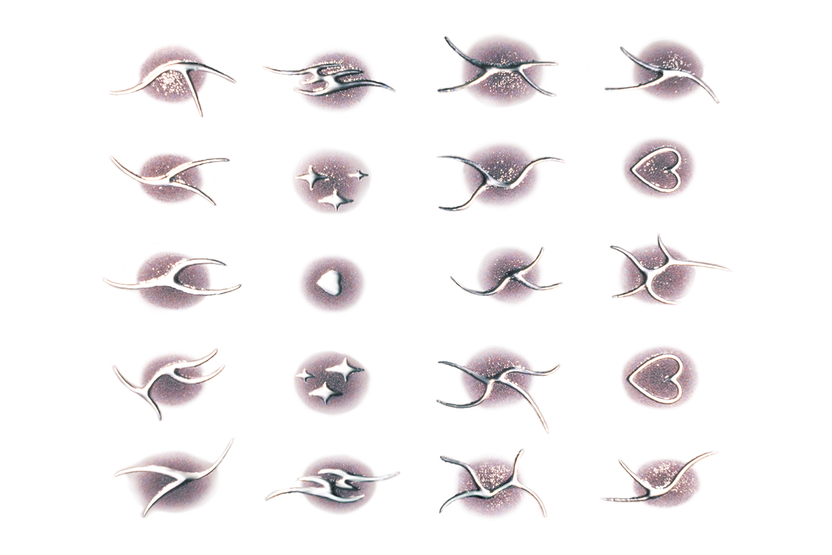 Jolifin LAVENI XL Sticker - silver aura brown