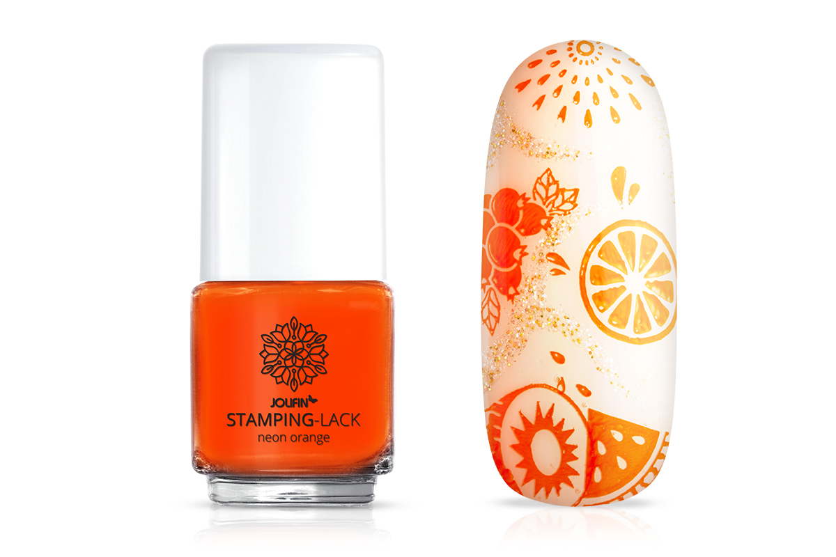 Jolifin Stamping Lacquer - neon orange 12ml