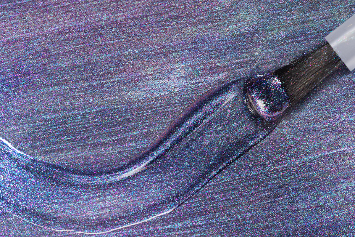 Jolifin LAVENI Shellac - Cat-Eye 9D chameleon purple-ocean 10ml